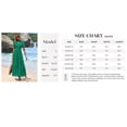 thumbnail image 5 of Women's long dress, short-sleeved, V-neck, hollowed-out A-line, long, flowing beach vacation dress, 5 of 5