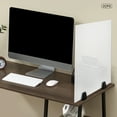 thumbnail image 3 of Privacy Desk Divider Panels, 2 x 24"x18" Acrylic, Frosted Surface, Customizable Layout, Cable Routing, Easy to Clean, Durable and Stylish for Office Spaces, 3 of 6