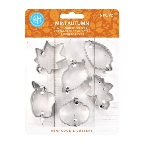 R&M International Mini Leaf Cookie Cutter 6 Piece Set