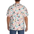 thumbnail image 3 of Kdxio Men's Hawaiian Shirt for Men Short Sleeve Shirt Scandinavian Alphabet1 Summer Casual Holiday Beach Button Down T-Shirts, 3 of 5