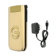 thumbnail image 1 of Teléfono con tapa G9000 desbloqueado, GSM, doble SIM, 4800 mAh, 100-240 V, 2G, con tapa para personas mayores, enchufe estadounidense dorado, 1 of 5