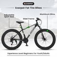 thumbnail image 2 of Newst 26 inch Fat/Normal Tire Mountain Bike, 21 Speed with Dual Front Suspension, Double Disc Brake and High Carbon Steel Frame Anti-Slip Bicycle, Mens and Womens, 2 of 8