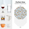 thumbnail image 6 of Fuzoiu Carrot Rabbit Print Leather Coasters Set,Drink Coasters Set of 4,for Tabletop Protection, Durable PVC Coasters,Home Décor and Housewarming Gift-Octagon, 6 of 6
