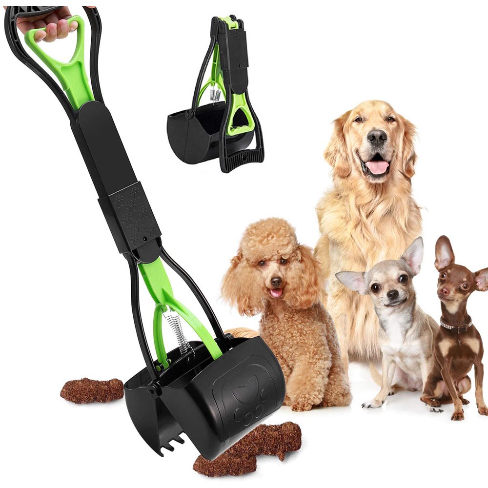 Pet Pooper Scooper for Dog Cat with Long Handle Portable Heavy Duty, Pet Travel Foldable Pooper