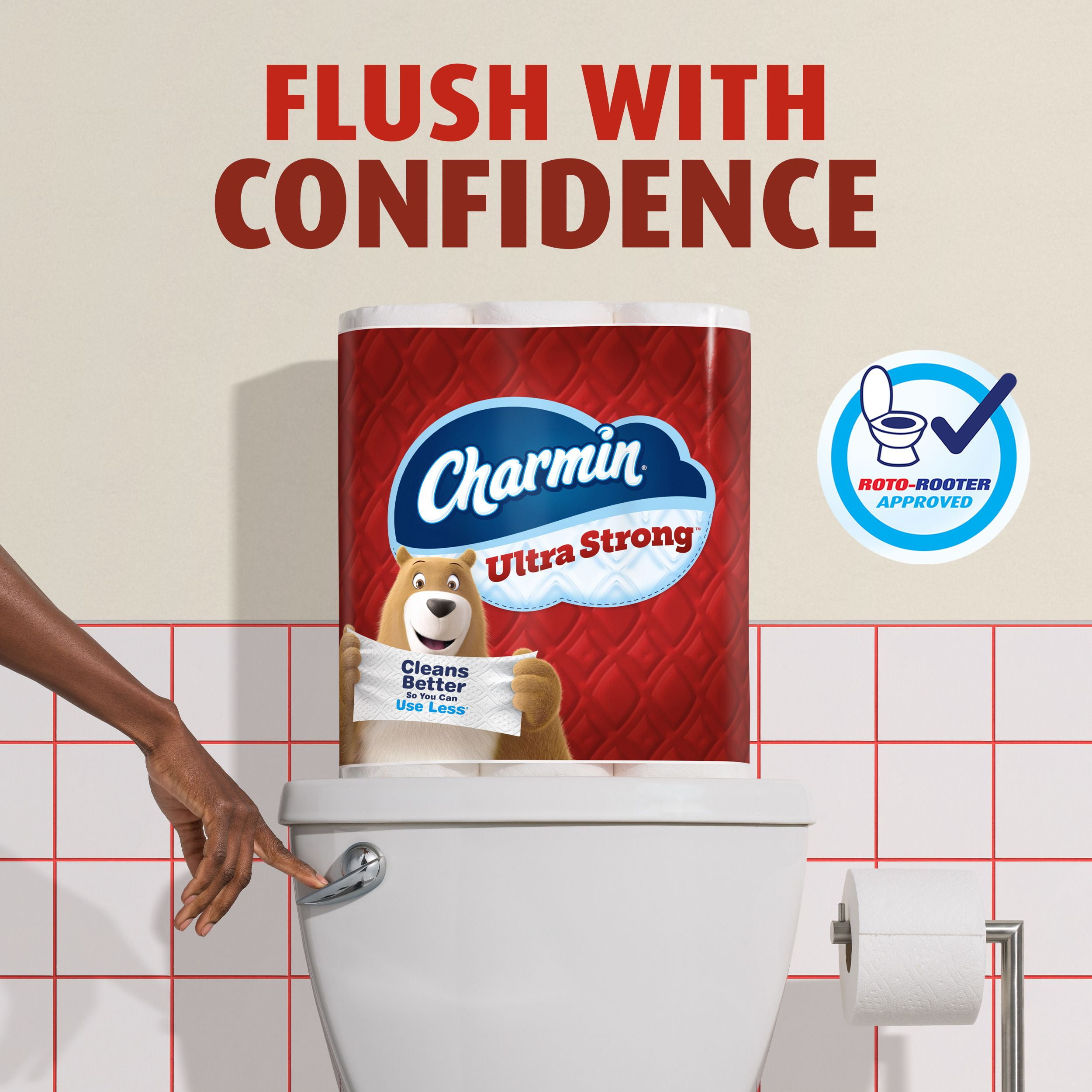 Charmin Toilet Paper Ultra Strong, 30 Triple Rolls = 90 Regular Rolls, 2-ply Bath Tissue, 30CT