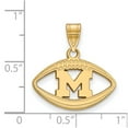 thumbnail image 2 of 925 Sterling Silver With GP LogoArt Michigan (Univ Of) Pendant in Football; for Adults and Teens; for Women and Men, 2 of 2
