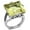 Citrine Yellow, variant on Women High Polished Stainless Steel Ring with Top Grade Crystal in Ruby - Size 5