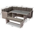thumbnail image 3 of Baxton Studio Eneas 4 Piece Rattan Outdoor Patio Dining Set in Dark Gray, 3 of 3