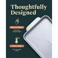 thumbnail image 6 of Caraway Non-Stick Ceramic 9”x13” Rectangle Pan - Naturally Slick Ceramic Coating - Perfect for Brownies, Lasagnas, and More - Cream, 6 of 8