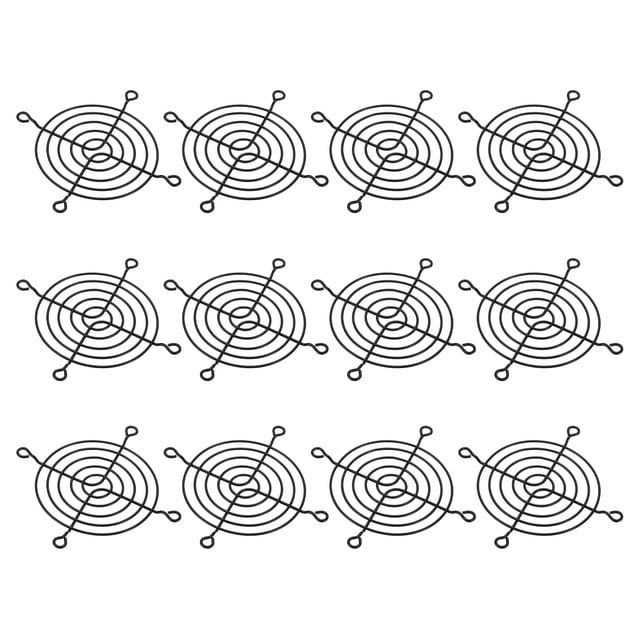 Unique Bargains 80mm Fan Finger Grill Metal Grill Protector Guard Fan Protective Cover 12 Pack