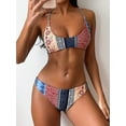 thumbnail image 1 of ZAFUL for Women's Swimwear Ethnic Flower Strappy Bikini Set Multi-A M, 1 of 6