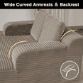 thumbnail image 6 of Aemeios 60"W Upholstered Oversized Chaise Lounge, Corduroy Sofa Bed Indoor With Armrests Sleeper Chair Bed for Living Room, Camel, 6 of 10