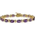 thumbnail image 3 of 14K Yellow Gold Amethyst Bracelet (7 X 5) Made In Mexico bm4501-am-y, 3 of 5