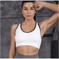 thumbnail image 2 of Women Seamless Padded Strappy Sports Bra Yoga Fitness Running Sportswear top, 2 of 4