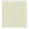 thumbnail image 2 of Ambesonne Vintage Shower Curtain, Flowers Thin Hexagons Grid, 69"Wx84"L, Pale Khaki White, 2 of 2