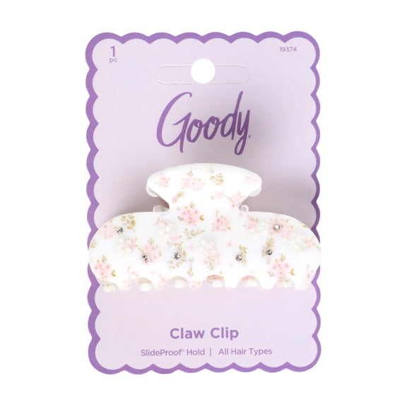 Goody Faux Fleur Claw Hair Clip, Floral Print, 1 Count