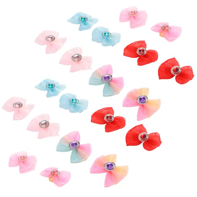 Lazos Para El Cuidado De Mascotas Bling Bling 20 Unidades Lazos Multicolores Para Perros
