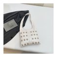 thumbnail image 1 of Petit Sac à Bandoulière Rond Perles Design Rivet Niche Luxe Léger Marque Unique Grande Capacité Sac à Main pour Femmes, 1 of 6