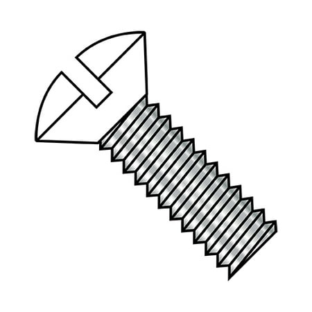 

6-32X3/8 Slotted Oval Machine Screw Fully Threaded Zinc with White Painted Heads (Pack Qty 10 000) BC-0606MSOWH