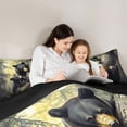 thumbnail image 4 of Feelyou 3D Jungle Bear Twin Bedding Sets 7pcs, Tree Leaf Botanical Bedding Comforter Set, 4 of 8