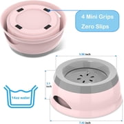 Dog Water Bowl, Dog Bowl No Spill Dog Food Water Bowl Slow Water Feeder, Spill Proof Pet Water Dispenser Vehicle Carried Travel Water Bowl for Small Medium Dogs and Cats, 25oz/750ML, Pink