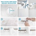 thumbnail image 4 of No Hook Shower Curtain, Navy Blue Coastal Shower Curtains for Bathroom with See Through Top Window, Nautical Summer Beach Coral Starfish Ocean Waterproof & Washable Bath Curtain Long 72"x78", 4 of 9