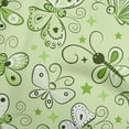 thumbnail image 1 of oneOone Cotton Poplin Light Green Fabric Butterflies Dress Material Fabric Print Fabric By The Yard 42 Inch Wide-JS, 1 of 5