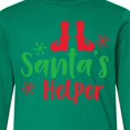 thumbnail image 3 of Inktastic Santa's Helper, Elf Shoes, Snowflakes, Christmas Long Sleeve Youth T-Shirt, 3 of 4