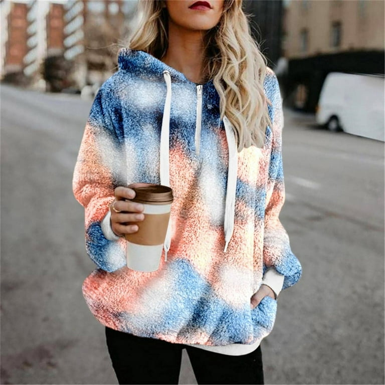 Fluffy tie dye hoodie hotsell