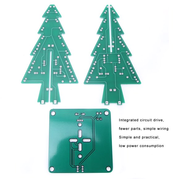 DIY 3D Christmas Tree Electronic Circuit Kit with 16 LED Lights (7 Colors), 4.5-5V USB/Battery Powered, Plug-in Parts for Easy Debugging & Circuit Learning, Stereo Flashing Decoration (4 Groups