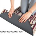thumbnail image 3 of Brown Ethnic Stripe Pattern Hot Yoga Mat Towel Non Slip for Hot Yoga - Quick-Drying Yoga Mat Cover with 4 Corner Pockets with Travel Bag - Hot Yoga Towel Non Slip Grip Moisture Wicking Sweat 70"x26", 3 of 6