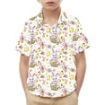 thumbnail image 4 of HAOTAGS Children's Shirt,School Ready Playtime Comfort Easter Handy Pocket Yellow 8-9, 4 of 8