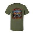 thumbnail image 2 of Wild Bobby, Main Street of America Route 66 Bike Motorcycle Cars and Trucks Men's Graphic T-Shirt, Military Green, 3XL, 2 of 3