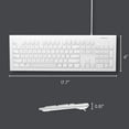 thumbnail image 6 of Macally USB Wired Keyboard - Full Size, Mac & PC Compatible, White, 6 of 8