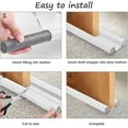 thumbnail image 3 of Removable Door Draft Stopper - Leather Soundproof Door Stopper , 39"L for Door Bottom Gaps, Black, 3 of 8