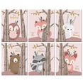 thumbnail image 1 of 6 uds 30x21cm lindo patrón de animales de dibujos animados lienzo pintura pared arte imagen decoración de la pared del hogar, 1 of 10