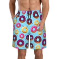 thumbnail image 1 of Balery Donuts Traje de Baño Estilo Hawaiano para Hombre, Shorts de Secado Rápido con Bolsillos-3X-Large, 1 of 6