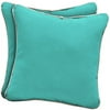 Mainstays 16" Solid Square Decorative Pillows, Set of 2, Turquoise Cove