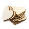 thumbnail image 6 of 50pcs Blank Heart Shaped Wood Slices for DIY Crafts Embellishments 40mm Thickness 3mm, 6 of 7