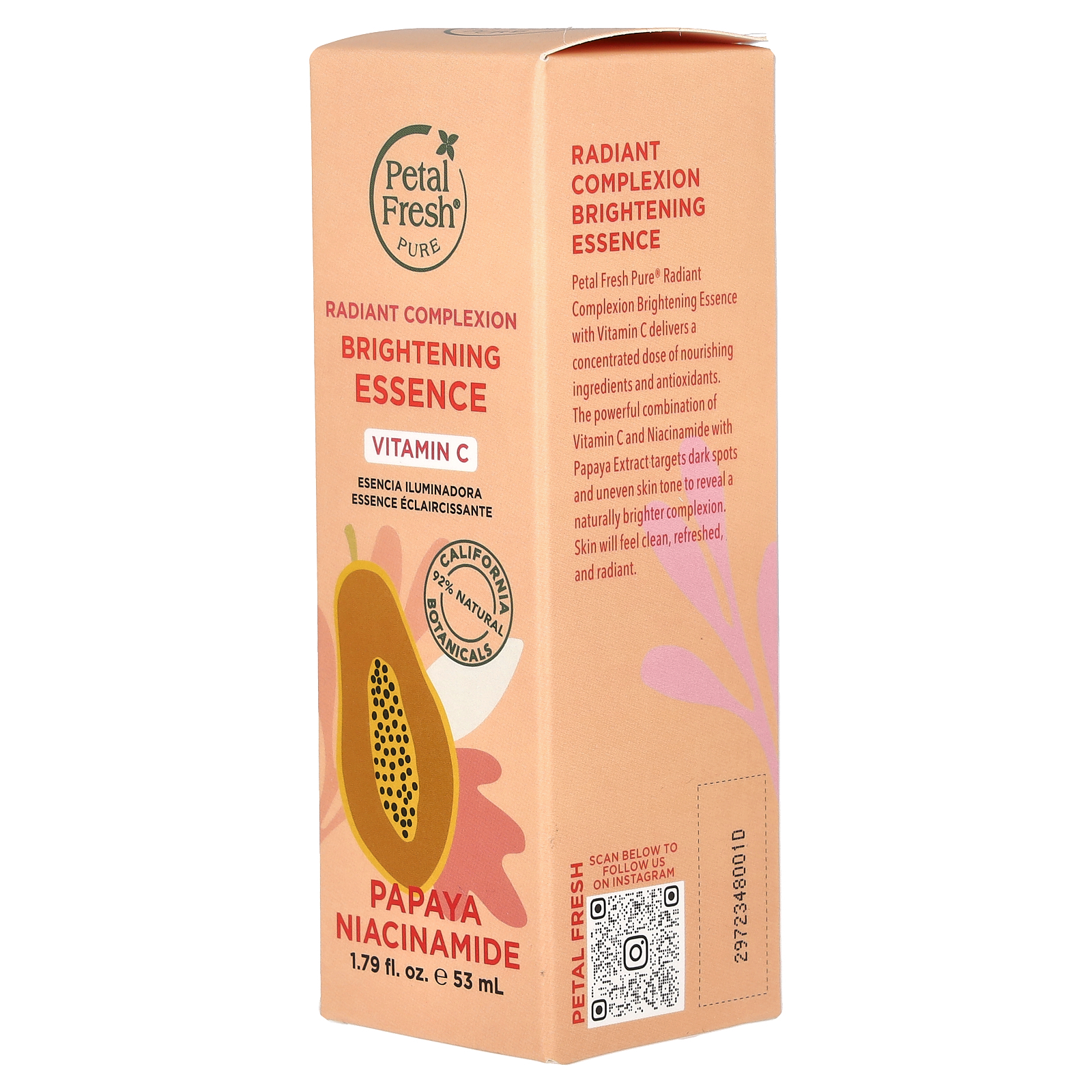 Petal Fresh Pure, Radiant Complexion Brightening Essence, Papaya