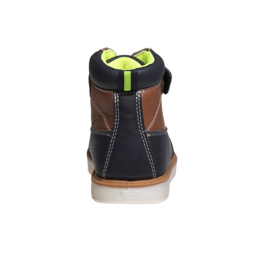 Beverly Hills Polo Club Toddler Boys Synthetic Hook and Loop Casual Boots, Navy Brown, Size: 5