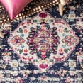 thumbnail image 5 of SAFAVIEH Madison Trenton Vintage Traditional Area Rug, Navy/Ivory, 9' x 12', 5 of 9