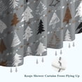 thumbnail image 6 of Gray Christmas Tree Pattern Shower Curtain 84"x72" ,Bathroom Decorative Shower Curtains Set with 12 Hooks,Modern Waterproof Washable Shower Curtain, 6 of 6