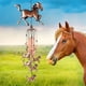 thumbnail image 4 of Carillón de viento de cobre hecho a mano de 33 pulgadas | Colgante de caballo volador antiguo | 7 caballos de metal, 4 tubos de aluminio | Regalo conmemorativo | Decoración de jardín al aire libre |, 4 of 7