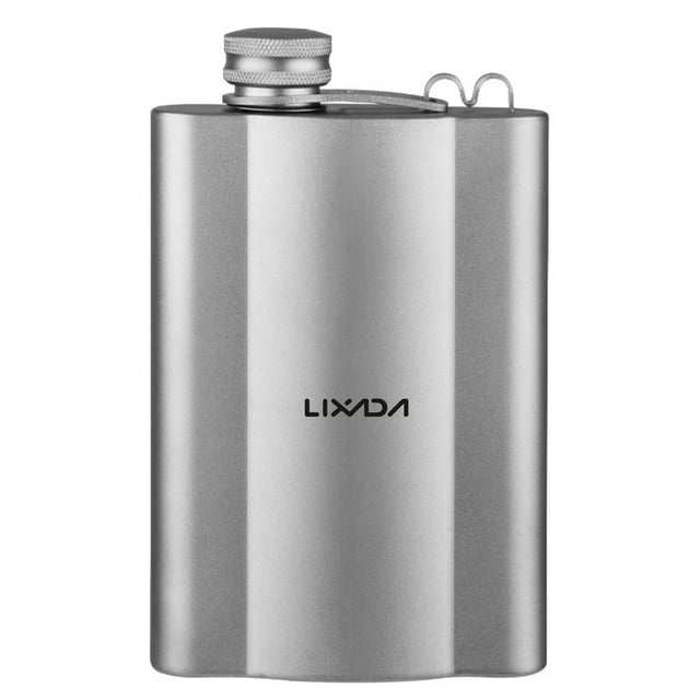 Lixada Ultra-Lightweight 240ml Titanium Flask - Portable Mini Ti Spirits Container for Outdoor Adventures and Home Use, Ergonomic Design, Corrosion-Resistant, Perfect for Travel and Camping (Lixada,