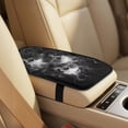 thumbnail image 4 of Xixirimido Leather Seat Cover Front Seats Only, Universal Fit Auto Front Seat Covers for Sedan Van SUV Truck 5 Pcs Set with Seatbelt Covers & Center Console Cover, Black Skulls, 4 of 8