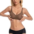 thumbnail image 6 of Wirefree Seamless Bra for Women Jelly Bras No Underwire Push Up Bra Soft Comfortable Bralette Full Coverage Solid Color V Neck Everyday Bras, 6 of 6