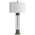 thumbnail image 2 of Uttermost Anmer Traditional Iron Glass and Fabric Table Lamp in Brass, 2 of 7