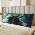 thumbnail image 6 of Lsque Underwater Dinosaur Shark Body Pillow Case Cover,Ultra-Soft Microfiber Bed Pillow Cases 20x54 inches,Elegant Bedding,Breathable Durable Pillow Cover with Envelope Closure, 6 of 8