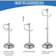thumbnail image 4 of Toilet Paper Holder Stand for Floor, Polished Chrome Adjustable (12.4" to 22.8") Bathroom Toilet Tissue Holder, Free Standing Toilet Paper Roll Holder with Storage, Stainless Steel, 4 of 18